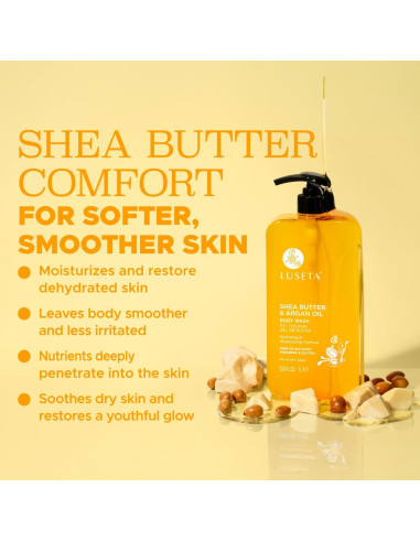 Jabón Corporal Luseta Manteca de Karité y Aceite de Argán 957ml