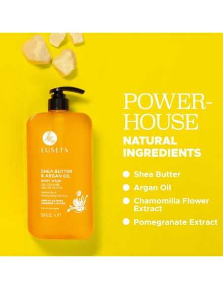 Jabón Corporal Luseta Manteca de Karité y Aceite de Argán 957ml
