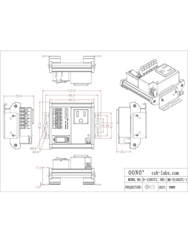 Módulo de Salida de Relé IoT 1 Canal AC CZH-LABS D-1583TL