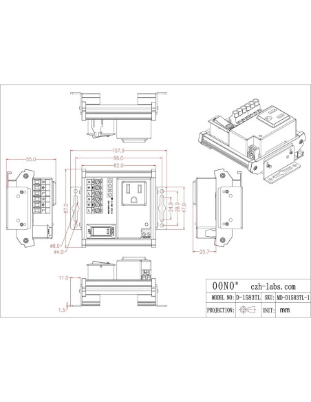 Módulo de Salida de Relé IoT 1 Canal AC CZH-LABS D-1583TL