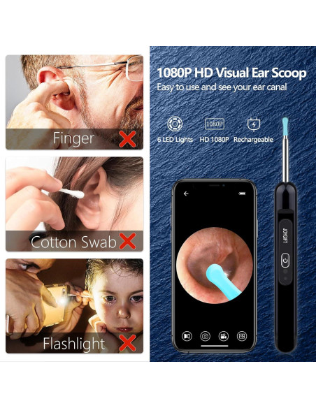 Cámara Limpiadora de Oídos Joygift 1080P IP67 Inalámbrica