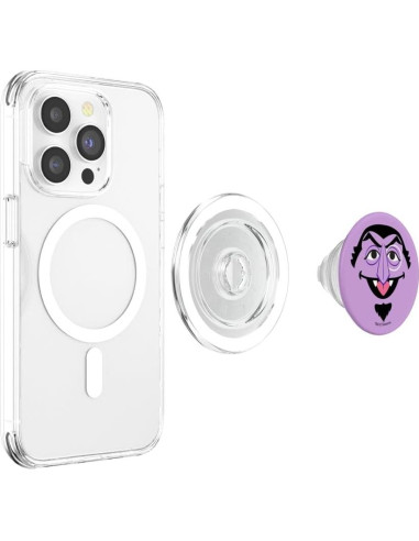 PopSockets MagSafe PopGrip Cara del Conde Plaza Sésamo