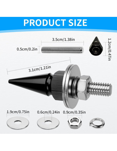 Tornillos para Placas de Matrícula MCSDFN Antirrobo 4 Piezas