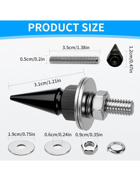 Tornillos para Placas de Matrícula MCSDFN Antirrobo 4 Piezas
