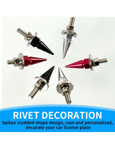 Tornillos para Placas de Matrícula MCSDFN Antirrobo 4 Piezas