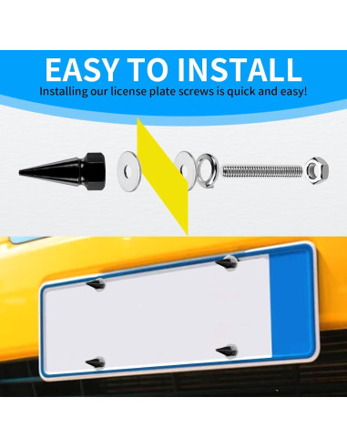 Tornillos para Placas de Matrícula MCSDFN Antirrobo 4 Piezas