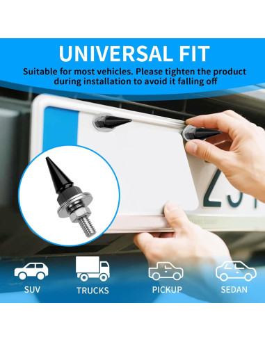 Tornillos para Placas de Matrícula MCSDFN Antirrobo 4 Piezas