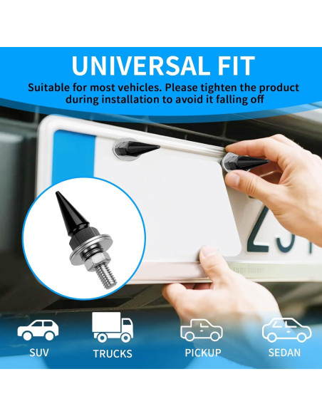 Tornillos para Placas de Matrícula MCSDFN Antirrobo 4 Piezas