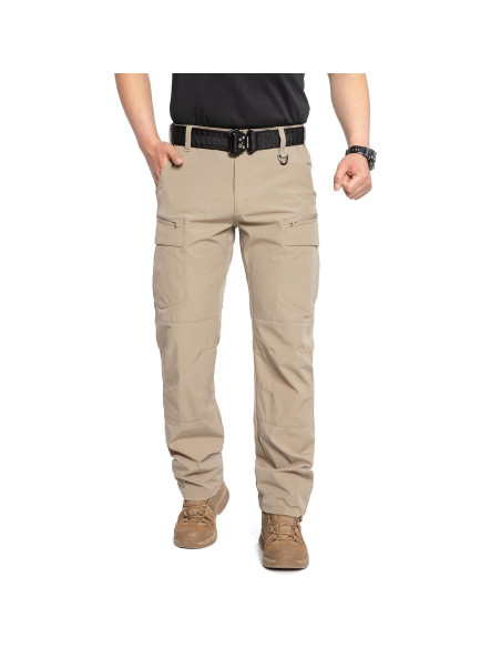 Pantalones Tácticos CARWORNIC Hombre 9 Bolsillos Secado Rápido