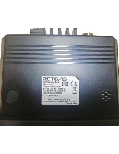 Radio Marina Retevis RM20 VHF con GPS y DSC Impermeable IP67