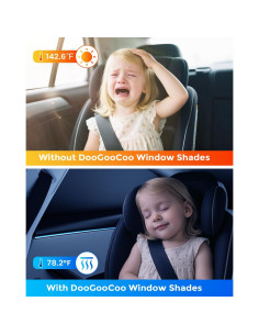 Sombrilla para Ventanas de Auto DooGooCoo Mediana UV 100% 2