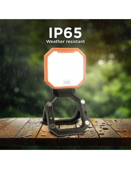 Luz LED Utilitaria Portátil BLACK+DECKER 2000 Lúmenes USB-C