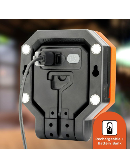 Luz LED Utilitaria Portátil BLACK+DECKER 2000 Lúmenes USB-C