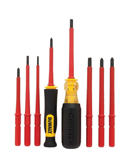 Juego de Destornilladores Aislados DEWALT 10 Piezas Juego de Destornilladores Aislados DEWALT 10 Piezas