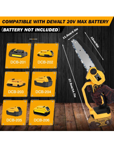 Mini Motosierra Inalámbrica 6" BellaDimora 20V MAX con Accesorios 2