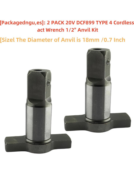 Kit de Anvil y Eje Axyuada para Llave de Impacto DeWalt DCF899