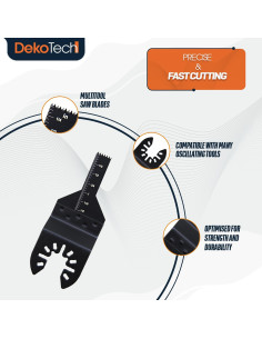 14 Cuchillas de Sierra Oscilante DekoTech 10mm Acero Carbono 2