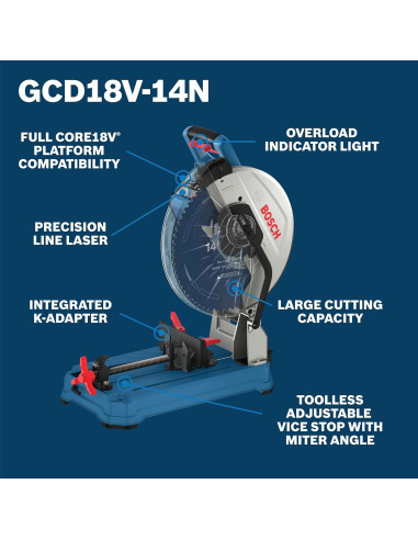 Sierra de Corte en Seco Bosch GCD18V-14N 18V 14" Inalámbrica