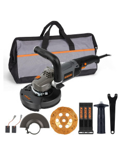 Esmeriladora de Ángulo KSEIBI 1400W 5" con Rueda de Diamante
