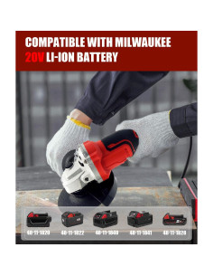 Amoladora Angular Inalámbrica Bohemen 18V 12000 RPM 2