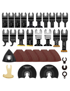 Paquete de 50 Hojas Multitool Titanio Universal - Compatibles con Dewalt, Bosch, Milwaukee