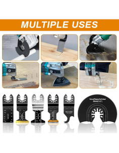 Paquete de 50 Hojas Multitool Titanio Universal - Compatibles con Dewalt, Bosch, Milwaukee 2