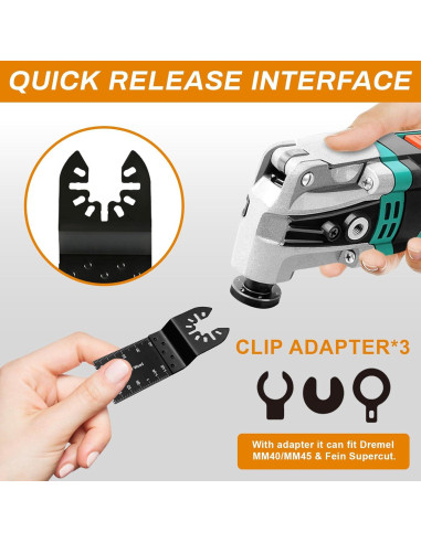 Paquete de 50 Hojas Multitool Titanio Universal - Compatibles con Dewalt, Bosch, Milwaukee