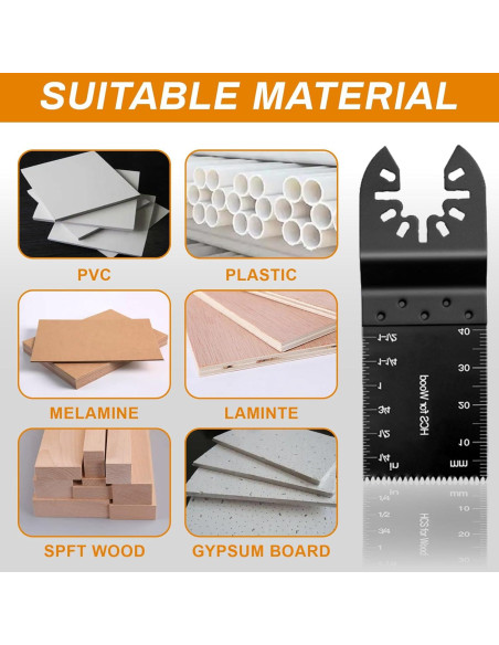 Paquete de 50 Hojas Multitool Titanio Universal - Compatibles con Dewalt, Bosch, Milwaukee