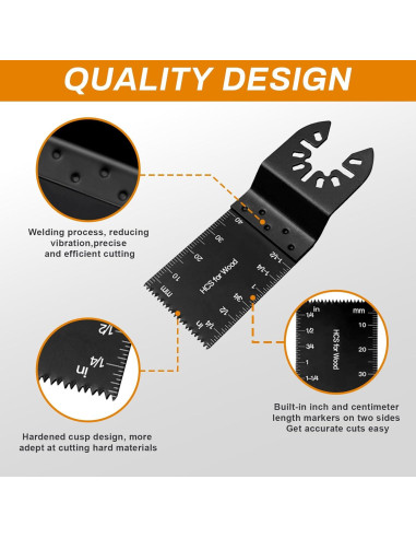 Paquete de 50 Hojas Multitool Titanio Universal - Compatibles con Dewalt, Bosch, Milwaukee
