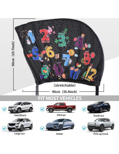 Sombrillas para Ventanas de Auto MOVINPE, Paquete de 2, Protección UV 2