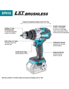 Kit Combo 2 Piezas Makita 18V LXT Sin Escobillas 5.0Ah 2