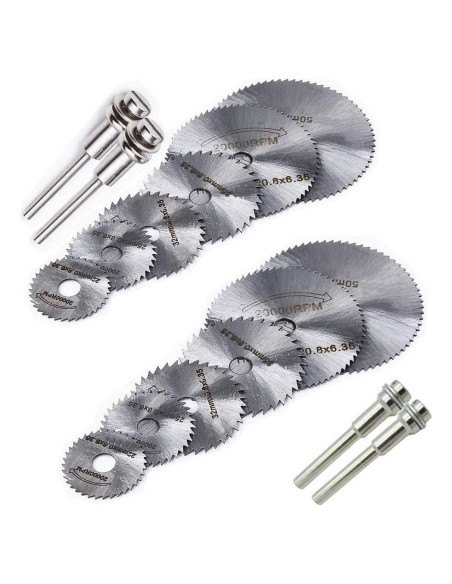 Juego de Sierras Circulares HSS QISF 16 Piezas para Dremel