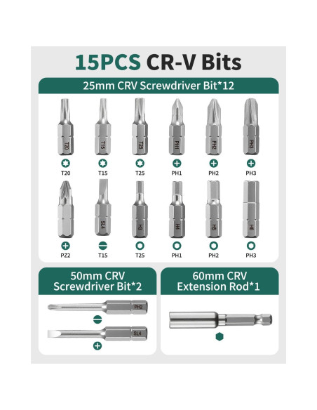 Destornillador Eléctrico WorkBless 3.7V con Pantalla LCD