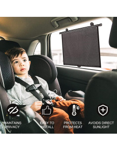 Sombra Retráctil para Ventana Lateral de Auto Yaaduo 40.64x45.72cm 2