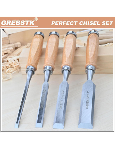 Juego de Cinceles Semicirculares GREBSTK 9.5" (24.13cm) Biselados