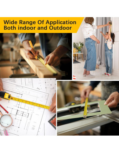 Cinta Métrica 7.5 m KIYFXA Auto-Bloqueante Fácil de Leer