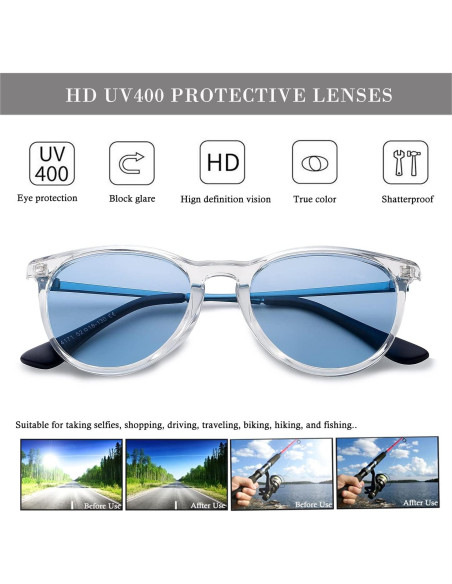 Gafas de sol polarizadas HJSTES para niños 50mm UV 100%