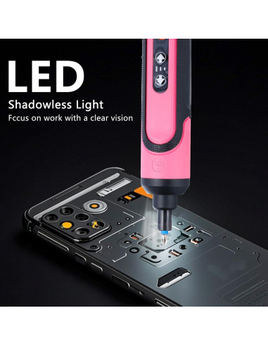 Destornillador Eléctrico Recargable SOCOHO AID 4V Rosa