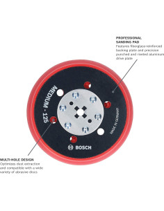 Almohadilla de Lijado Multi-Hoyo Bosch RSM5045 5" Profesional 2