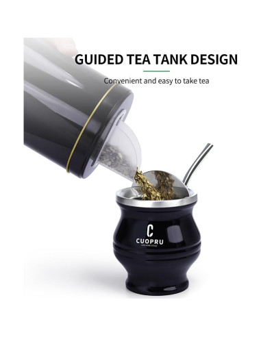 Yerbero CUOPRU con Grifo - Contenedor de Yerba Mate 1100ml