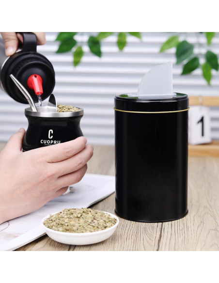 Yerbero CUOPRU con Grifo - Contenedor de Yerba Mate 1100ml