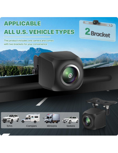 Cámara de Respaldo AHD 1080P GreenYi con Soporte Ajustable