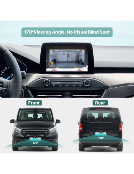 Cámara de Respaldo AHD 1080P GreenYi con Soporte Ajustable