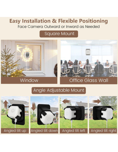 Cámara de Ventana INKZOO 3MP 2K con Visión Nocturna Color