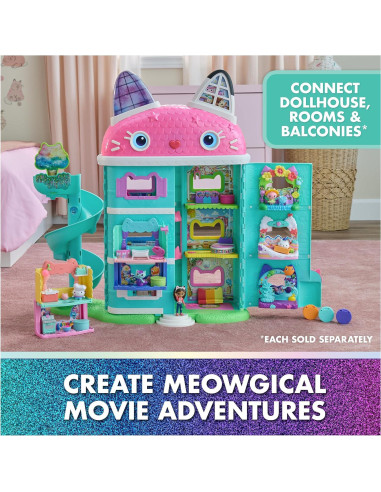 Set de Fiesta Paw-Some Gabby's Dollhouse con DJ Catnip y Gato Borrador