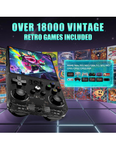 Consola de Juegos Retro Portátil KCKSC R36MAX 64GB 4" IPS 2