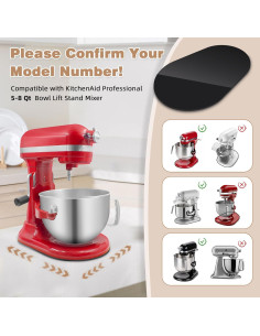 Deslizador para Mezclador Kitchen Aid 5.5-8 QT Negro 2