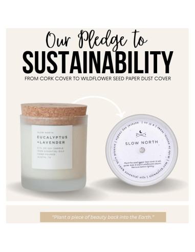 Vela Aromática Eucalipto + Lavanda Slow North 226 g