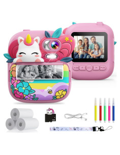 Cámara Instantánea TIATUA S10 Rosa para Niños 3 a 14 Años