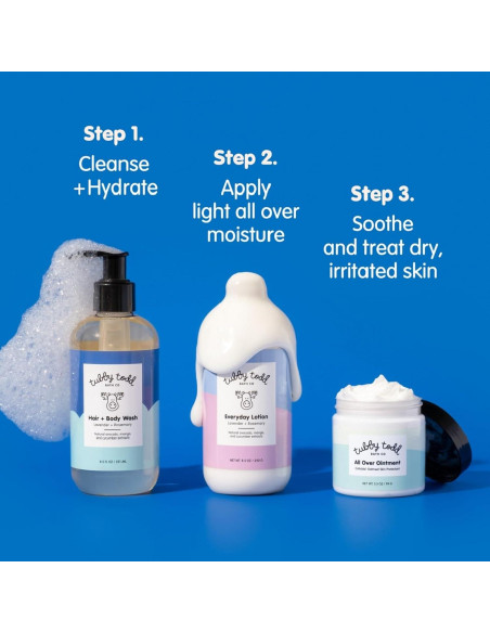 Tubby Todd Paquete Regular Cuidado Piel Bebés 3 Pasos Sin Fragancia